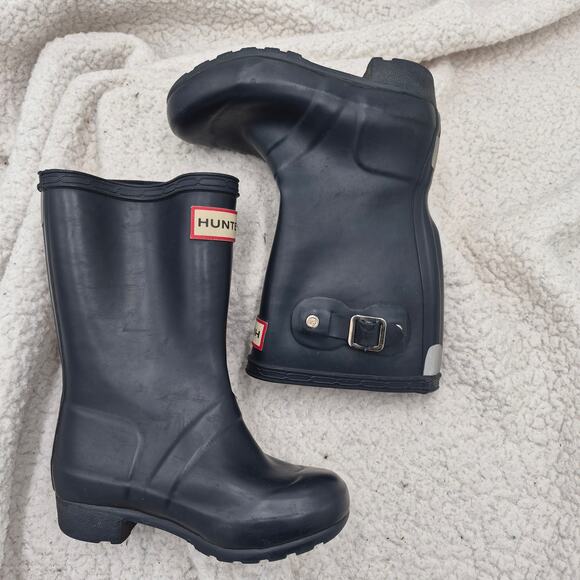 Hunter Waterproof Rain Boot Blue KIDS size 9 - Picture 1 of 7